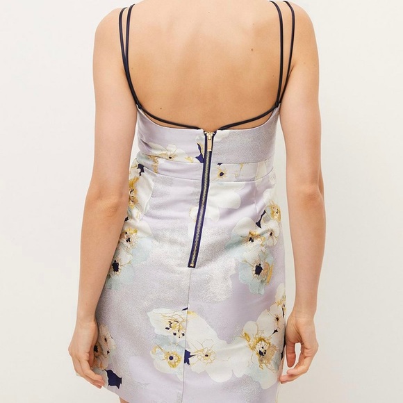 NWT Karen Millen Floral Strappy A Line Woven Mini Dress - Picture 4 of 6